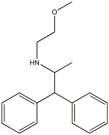 1-Methyl-N-(2-methoxyethyl)-2,2-diphenylethan-1-amine Struktur