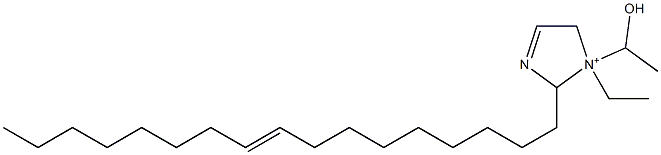 1-Ethyl-2-(9-heptadecenyl)-1-(1-hydroxyethyl)-3-imidazoline-1-ium Struktur