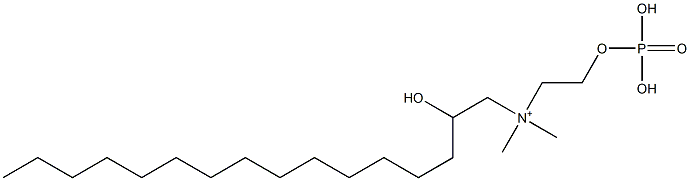 N,N-Dimethyl-N-(2-phosphonooxyethyl)-2-hydroxy-1-hexadecanaminium Struktur