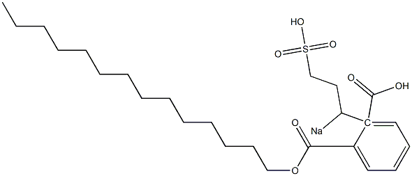 Phthalic acid 1-tetradecyl 2-(1-sodiosulfopropyl) ester Struktur