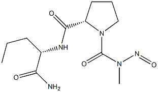 (2S)-N-[(S)-1-Carbamoylbutyl]-1-(methylnitrosocarbamoyl)-2-pyrrolidinecarboxamide Struktur