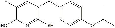 1,4-Dihydro-2-mercapto-1-(4-isopropoxybenzyl)-5-methylpyrimidin-4-ol Struktur