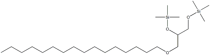 1-O-Hexadecyl-2-O,3-O-di(trimethylsilyl)glycerol Struktur