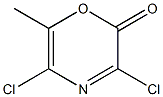 6-Methyl-3,5-dichloro-2H-1,4-oxazine-2-one Struktur