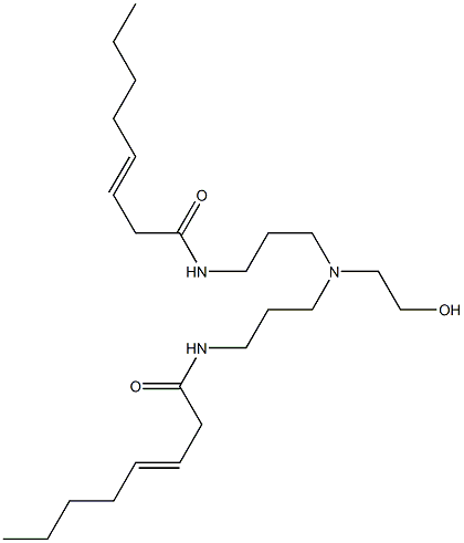 N,N'-[2-Hydroxyethyliminobis(3,1-propanediyl)]bis(3-octenamide) Struktur