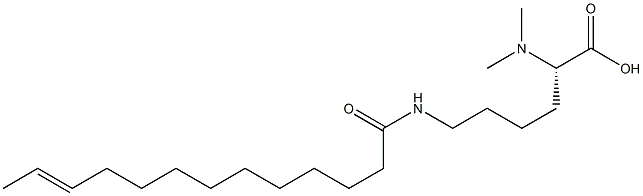 N6-(11-Tridecenoyl)-N2,N2-dimethyllysine Struktur