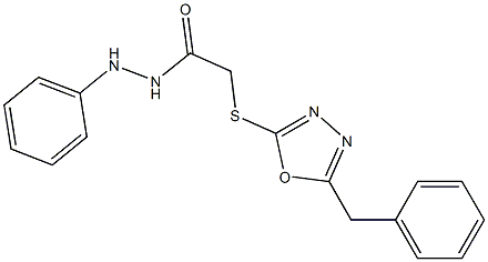 N'-Phenyl-2-[(5-benzyl-1,3,4-oxadiazol-2-yl)thio]acetohydrazide Struktur