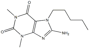 1,3-Dimethyl-8-amino-7-pentyl-7H-purine-2,6(1H,3H)-dione Struktur