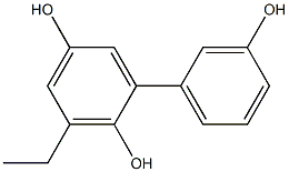 3-Ethyl-1,1'-biphenyl-2,3',5-triol Struktur