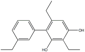 2,5-Diethyl-4-(3-ethylphenyl)benzene-1,3-diol Struktur