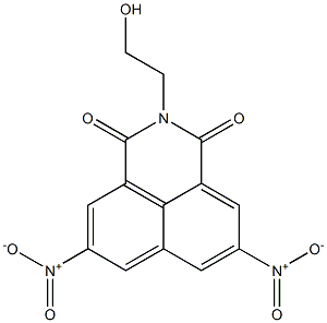 2-(2-Hydroxyethyl)-5,8-dinitro-1H-benzo[de]isoquinoline-1,3(2H)-dione Struktur