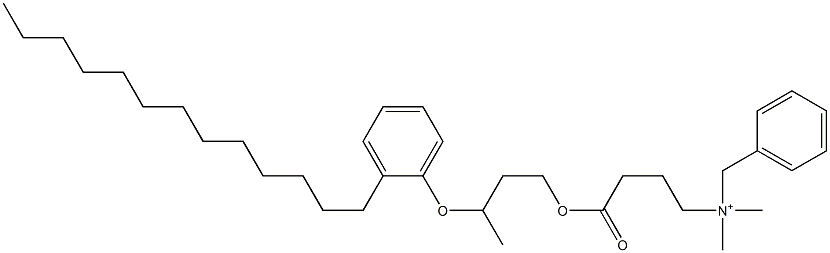 N,N-Dimethyl-N-benzyl-N-[3-[[3-(2-tridecylphenyloxy)butyl]oxycarbonyl]propyl]aminium Struktur