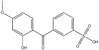 3-(2-Hydroxy-4-methoxybenzoyl)benzenesulfonic acid Struktur