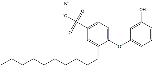 3'-Hydroxy-2-decyl[oxybisbenzene]-4-sulfonic acid potassium salt Struktur