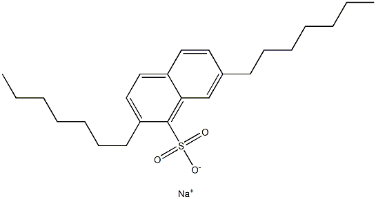 2,7-Diheptyl-1-naphthalenesulfonic acid sodium salt Struktur