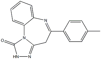 2,4-Dihydro-5-(4-methylphenyl)-1H-[1,2,4]triazolo[4,3-a][1,5]benzodiazepin-1-one Struktur