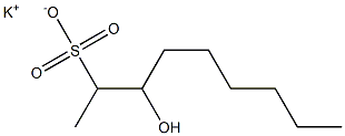 3-Hydroxynonane-2-sulfonic acid potassium salt Struktur