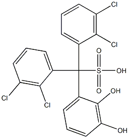 Bis(2,3-dichlorophenyl)(2,3-dihydroxyphenyl)methanesulfonic acid Struktur