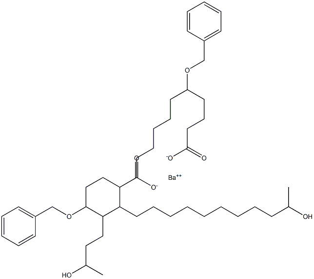 Bis(5-benzyloxy-17-hydroxystearic acid)barium salt Struktur