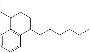 1-Ethyl-4-hexyl-1,2,3,4-tetrahydronaphthalene Struktur