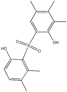 2,2'-Dihydroxy-3,4,5,5',6'-pentamethyl[sulfonylbisbenzene] Struktur