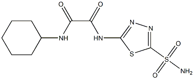 N-Cyclohexyl-N'-(5-sulfamoyl-1,3,4-thiadiazol-2-yl)oxamide Struktur