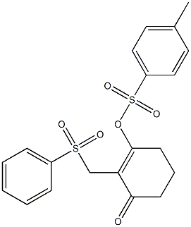 3-(Tosyloxy)-2-[(phenylsulfonyl)methyl]-2-cyclohexen-1-one Struktur