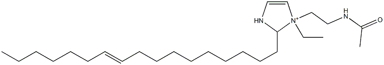 1-[2-(Acetylamino)ethyl]-1-ethyl-2-(10-heptadecenyl)-4-imidazoline-1-ium Struktur