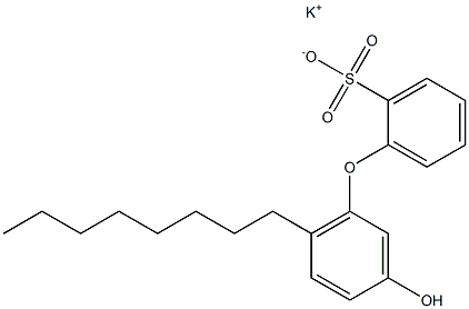 3'-Hydroxy-6'-octyl[oxybisbenzene]-2-sulfonic acid potassium salt Struktur