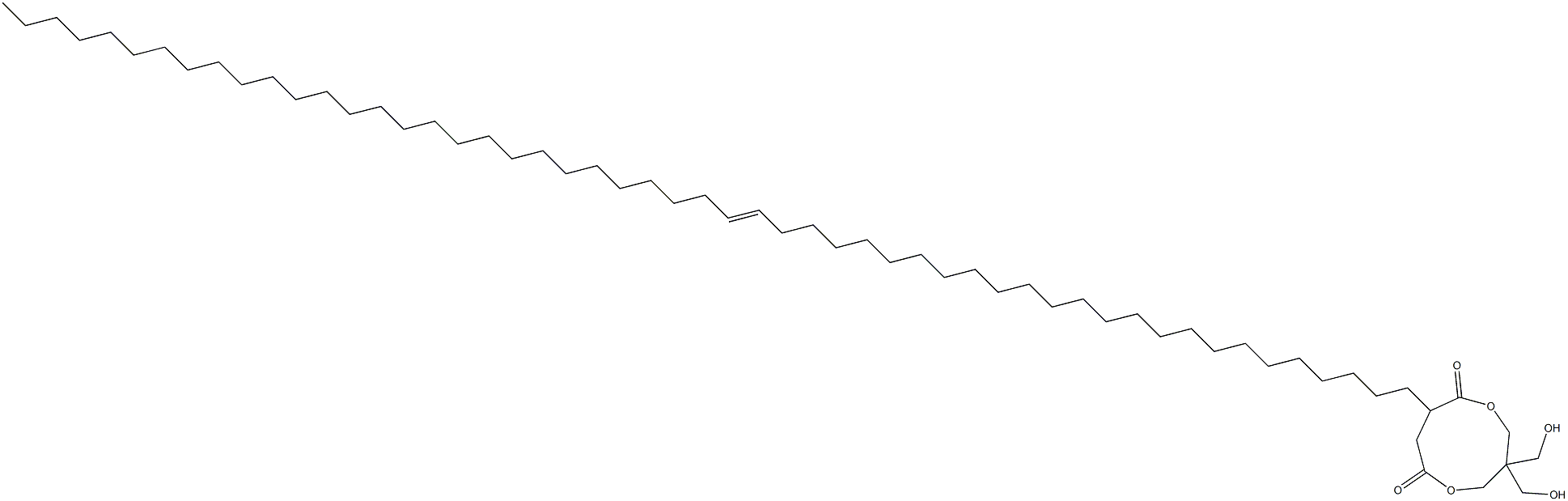 3,3-Bis(hydroxymethyl)-8-(25-tripentacontenyl)-1,5-dioxacyclononane-6,9-dione Struktur