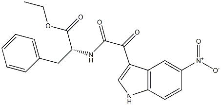 N-[[(5-Nitro-1H-indol-3-yl)carbonyl]carbonyl]-D-phenylalanine ethyl ester Struktur