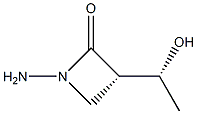 (3S)-1-Amino-3-[(R)-1-hydroxyethyl]azetidin-2-one Struktur