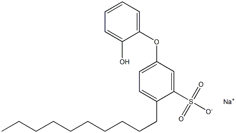 2'-Hydroxy-4-decyl[oxybisbenzene]-3-sulfonic acid sodium salt Struktur