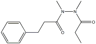 N,N'-Dimethyl-N'-(3-phenylpropionyl)propanoic acid hydrazide Struktur