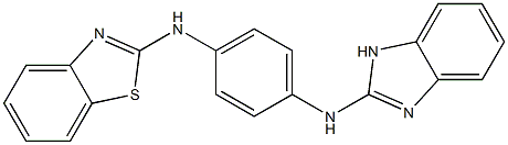 N-(1H-Benzimidazol-2-yl)-N'-(benzothiazol-2-yl)benzene-1,4-diamine Struktur