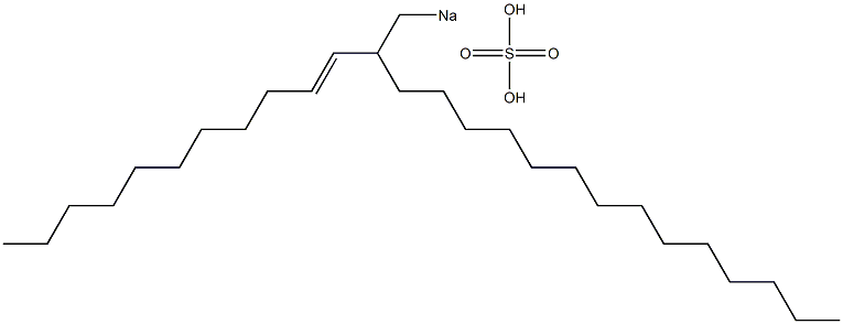 Sulfuric acid 2-(1-undecenyl)hexadecyl=sodium ester salt Struktur