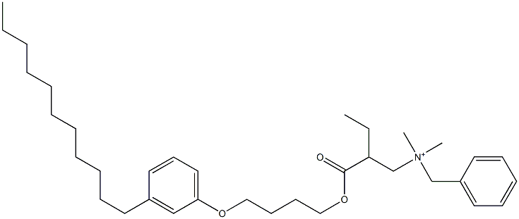 N,N-Dimethyl-N-benzyl-N-[2-[[4-(3-undecylphenyloxy)butyl]oxycarbonyl]butyl]aminium Struktur