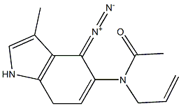 N-[[4-Diazo-4,7-dihydro-3-methyl-1H-indol]-5-yl]-N-(2-propenyl)acetamide Struktur