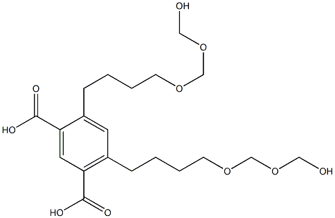 4,6-Bis(8-hydroxy-5,7-dioxaoctan-1-yl)isophthalic acid Struktur