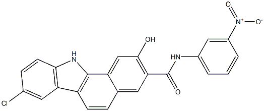 8-Chloro-2-hydroxy-N-(3-nitrophenyl)-11H-benzo[a]carbazole-3-carboxamide Struktur