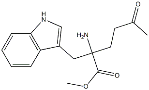 2-Amino-2-(1H-indol-3-ylmethyl)-5-oxohexanoic acid methyl ester Struktur