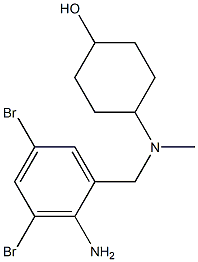 N-Methyl-N-(4-hydroxycyclohexyl)-2-amino-3,5-dibromobenzenemethanamine Struktur