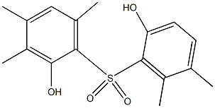 2,2'-Dihydroxy-3,4,5',6,6'-pentamethyl[sulfonylbisbenzene] Struktur