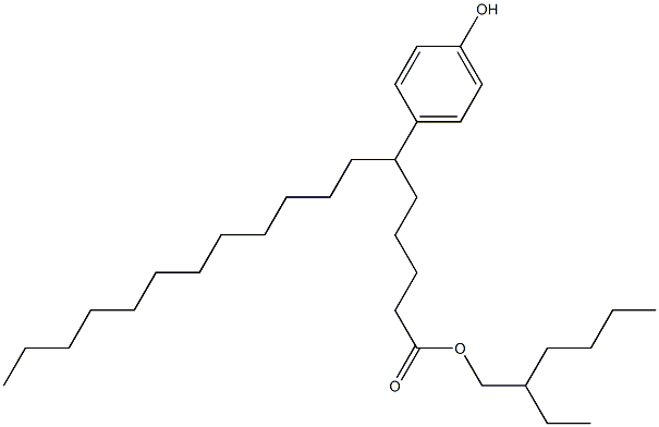 6-(4-Hydroxyphenyl)stearic acid 2-ethylhexyl ester Struktur