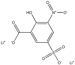 3-Nitro-5-sulfosalicylic acid dilithium salt Struktur