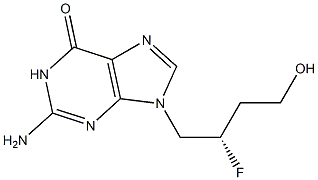 2-Amino-9-[(2S)-2-fluoro-4-hydroxybutyl]-1,9-dihydro-6H-purin-6-one Struktur