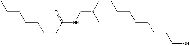 N-[[N-(9-Hydroxynonyl)-N-methylamino]methyl]octanamide Struktur