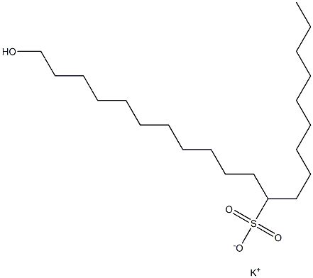 21-Hydroxyhenicosane-10-sulfonic acid potassium salt Struktur