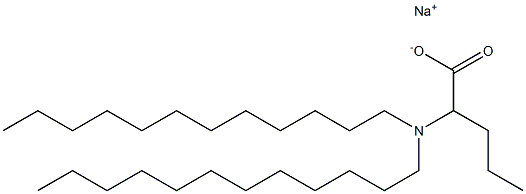 2-(Didodecylamino)valeric acid sodium salt Struktur