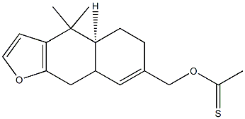 Thioacetic acid S-[[4,4a,5,6,8a,9-hexahydro-4,4-dimethylnaphtho[2,3-b]furan]-7-yl]methyl ester Struktur